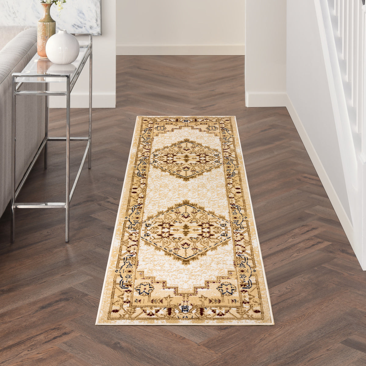 Grafix GRF43 Cream Multicolor Rug - room scene