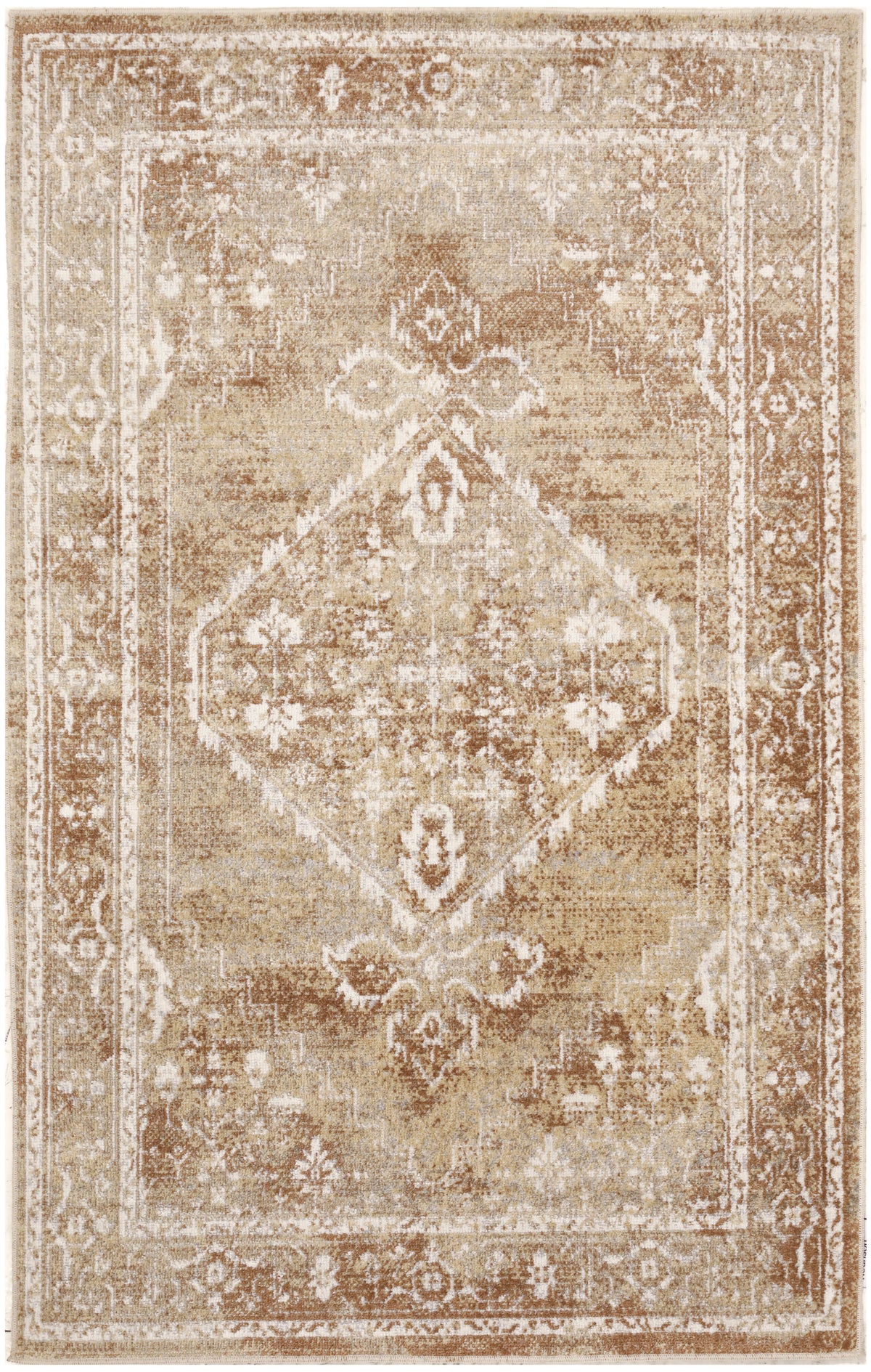 Astra Machine Washable ASW11 Rust Multicolor Rug - Rectangle