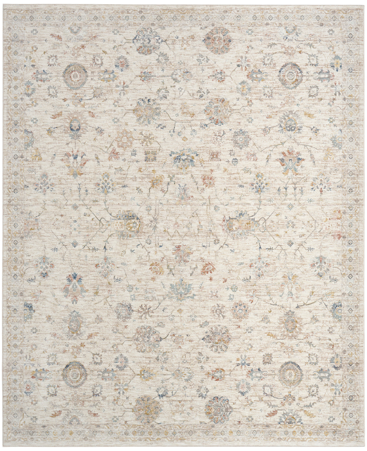 Antique Fusion ANF04 Ivory Multicolor Rug - Rectangle