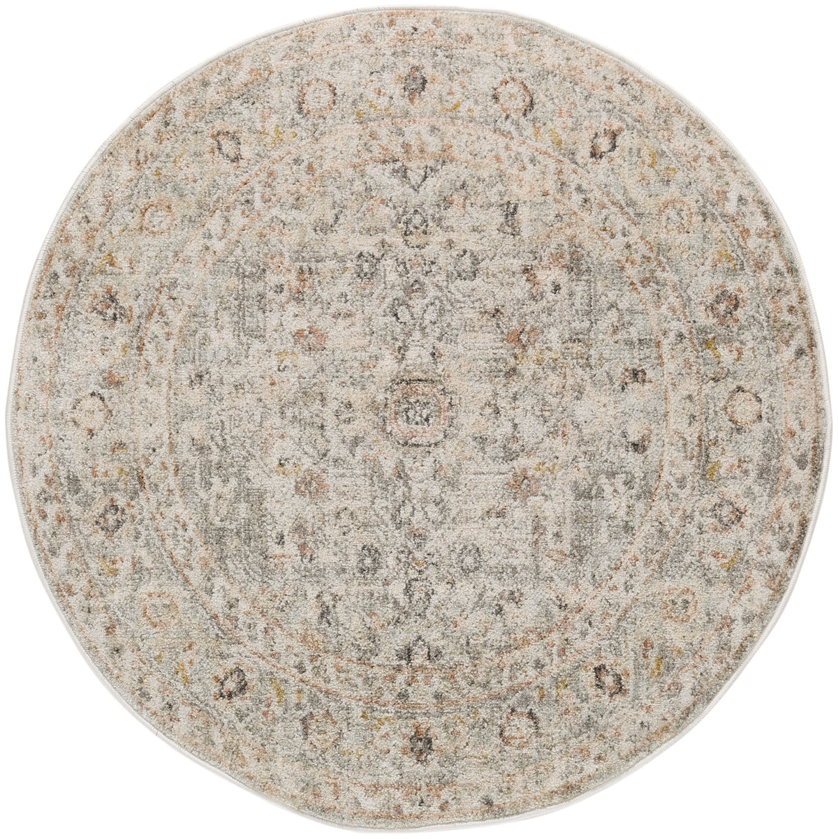 Oushak Home OUS02 Light Grey Rug - Round