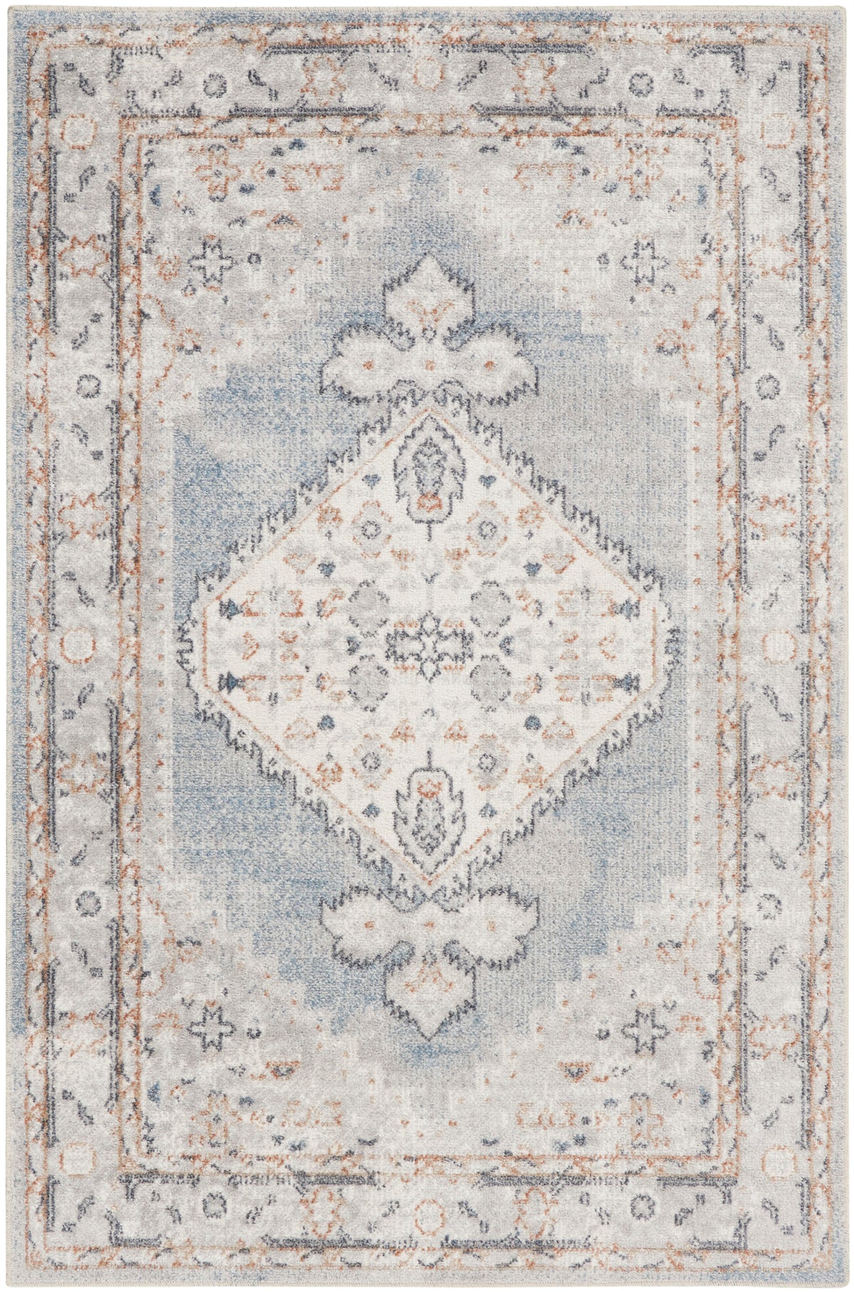 Astra Machine Washable ASW11 Light Blue Rug - Rectangle