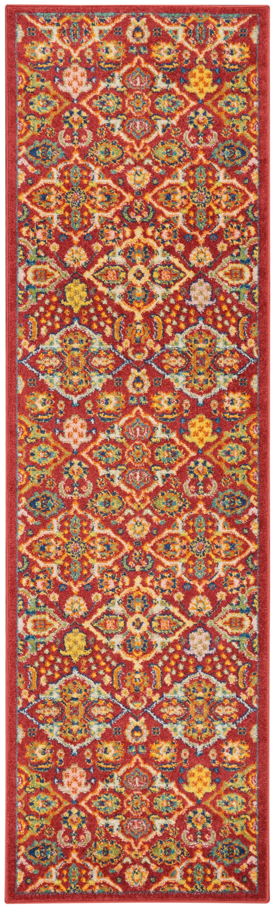 Allur ALR03 Red Multicolor Rug - Runner