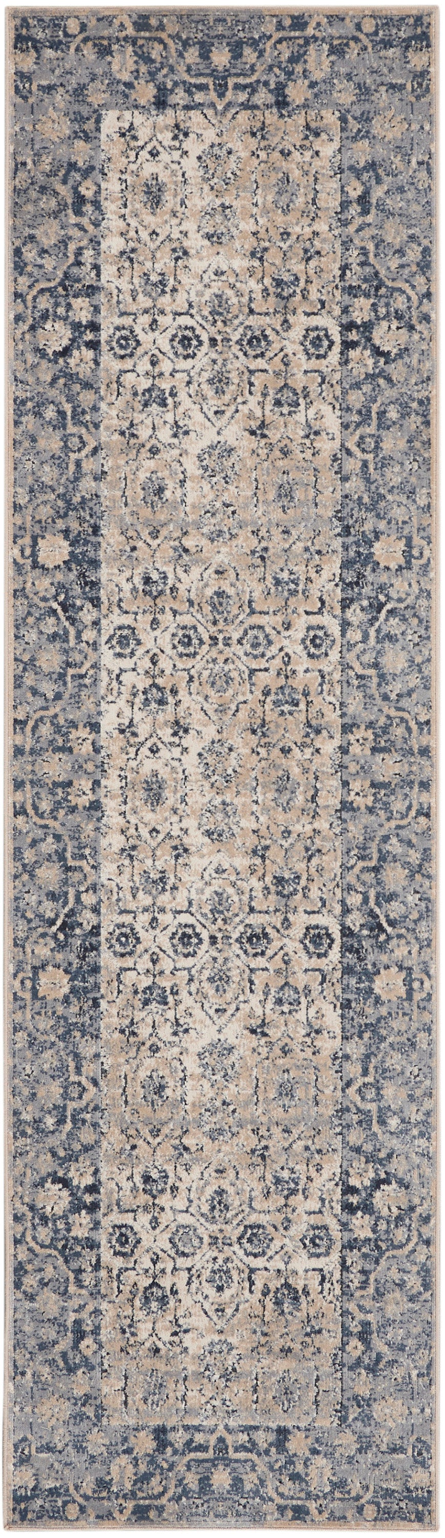 Malta MAI04 Ivory Blue Rug - Runner