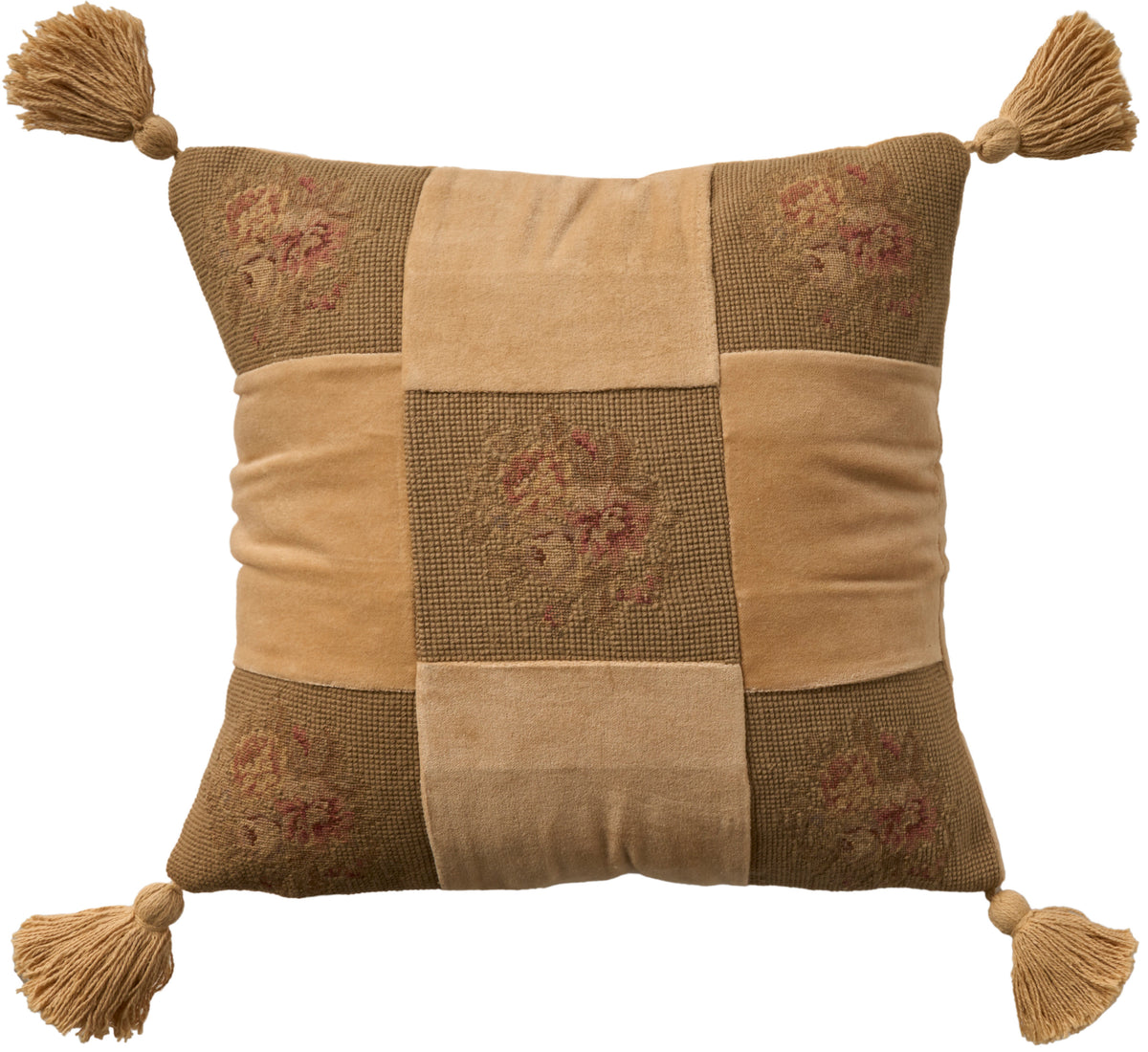 Vintage Pillow VAN9 Olive 18" x 18" Throw Pillows