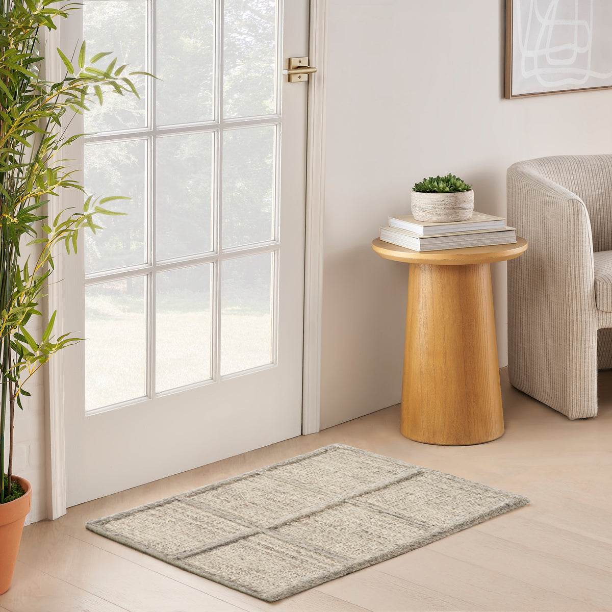 Pure Framework FRA01 Silver Rug - room scene