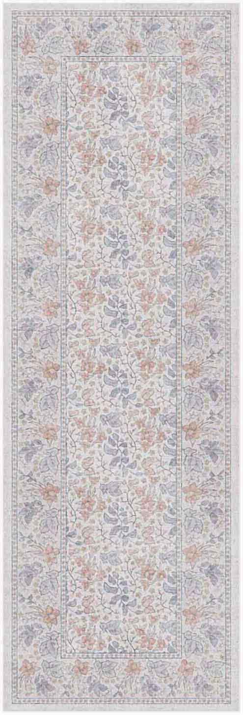 Botanical Washables BOT03 Ivory Multicolor Rug - Runner