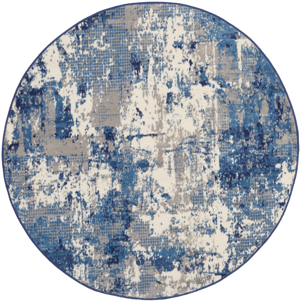 Grafix GRF38 Navy Blue Rug - Round