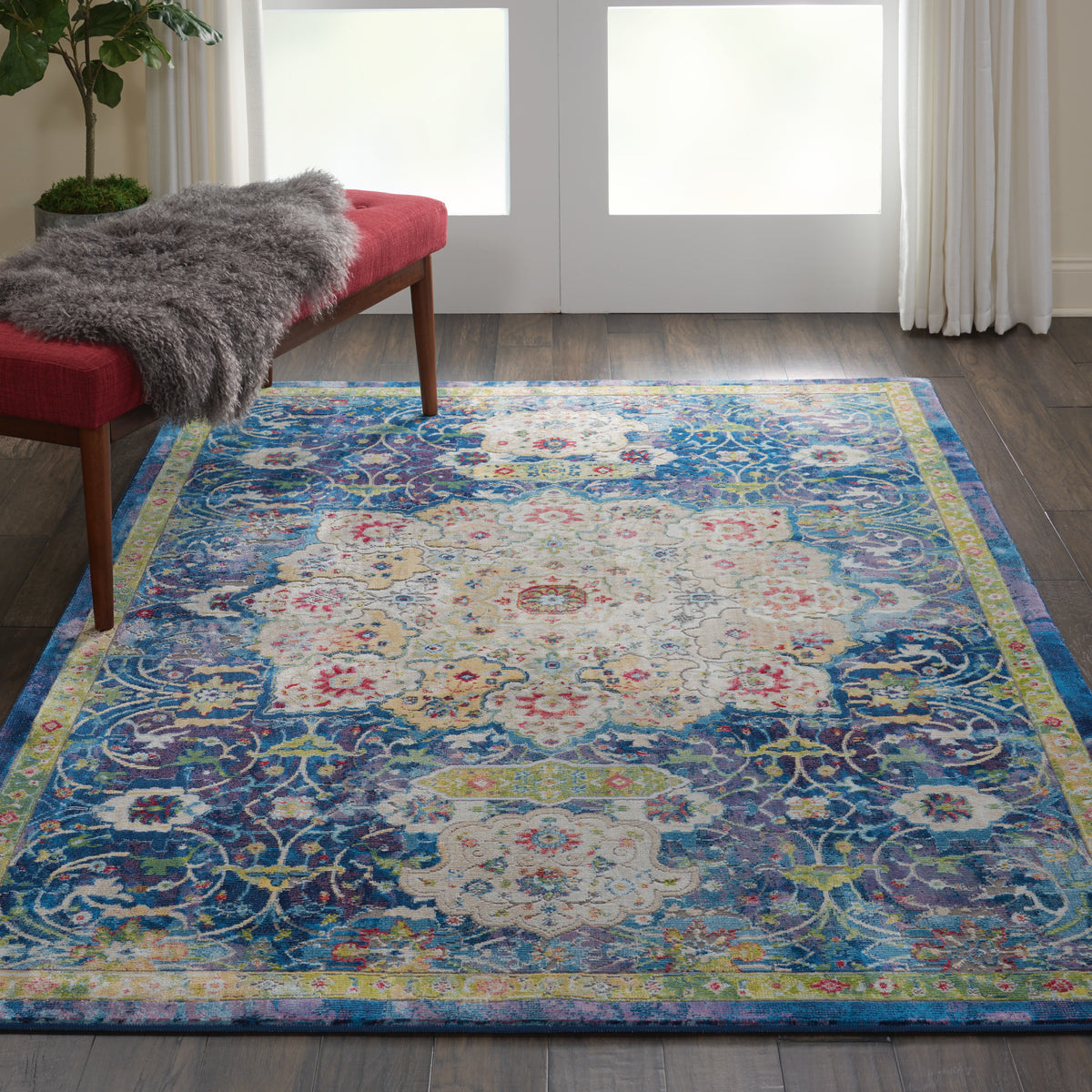 Ankara Global ANR03 Blue Rug - room scene