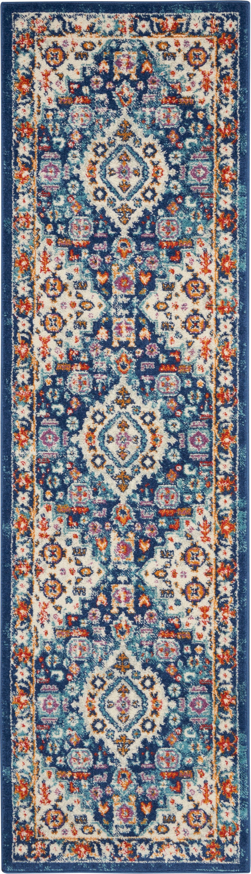 Passion PSN29 Blue Multicolor Rug - Runner