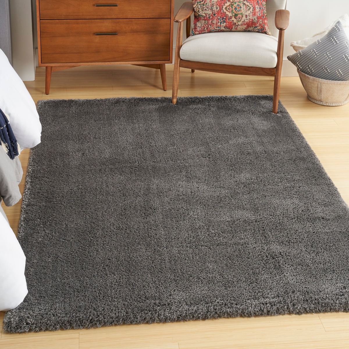 Dreamy Shag DRS05 Grey Rug - room scene