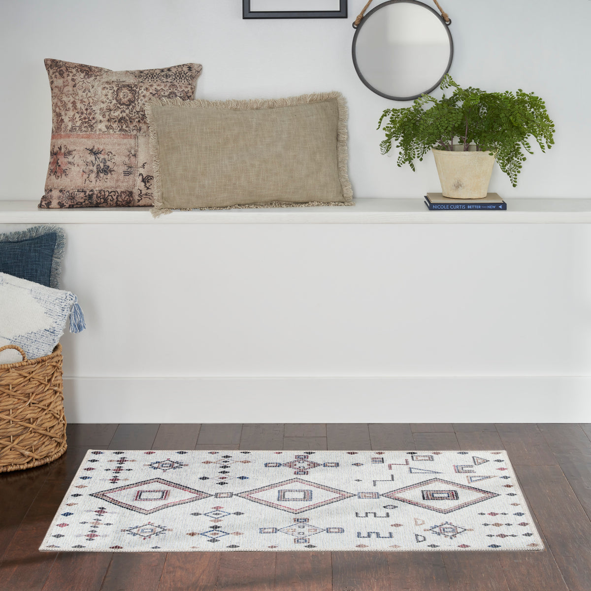 New Concept Washables SR108 Ivory Multicolor Rug - room scene