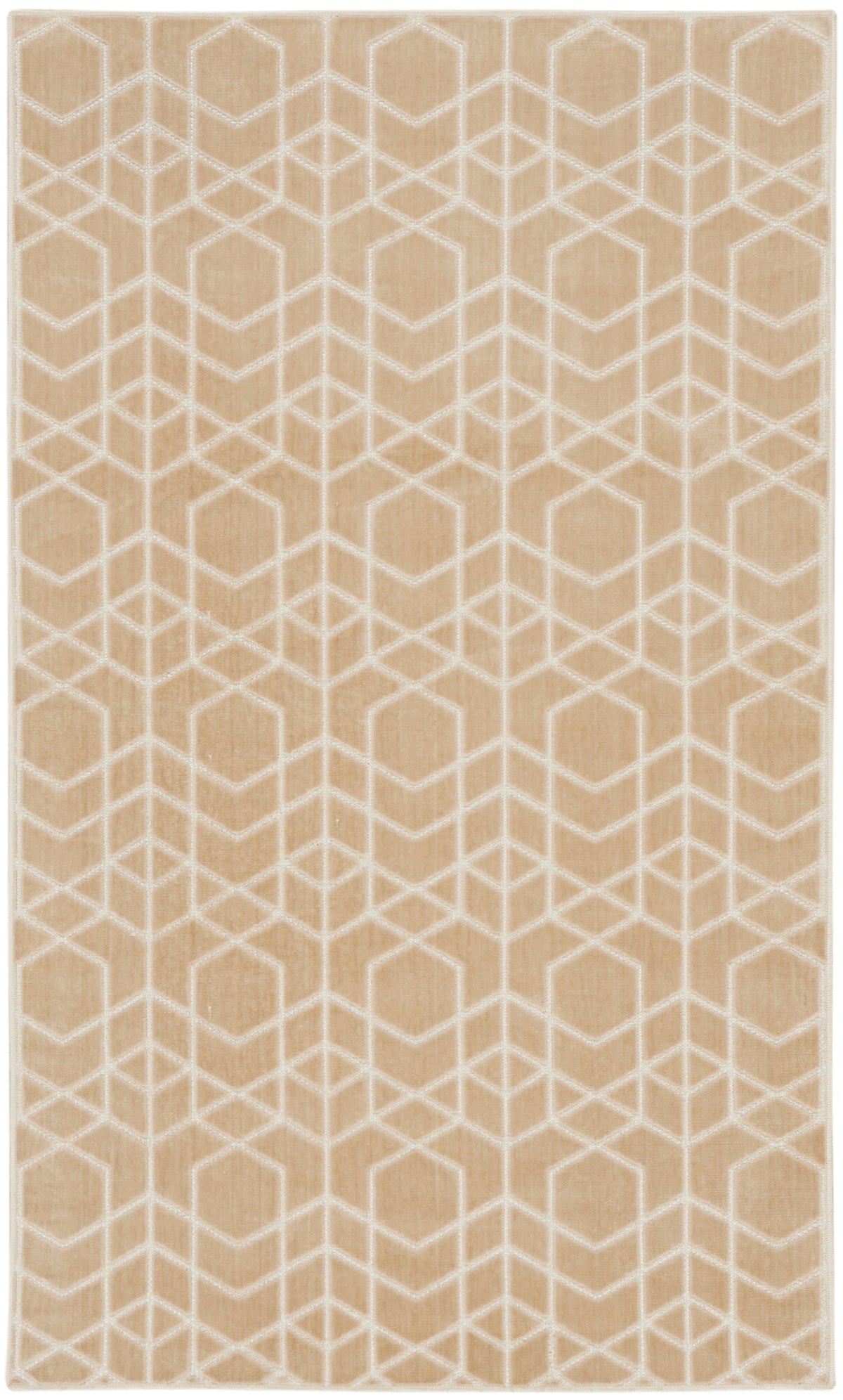 Washable Charm WCH01 Beige Ivory Rug - Rectangle
