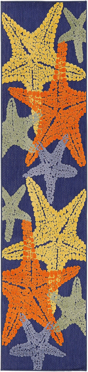Aloha ALH28 Blue Multicolor Rug - Runner