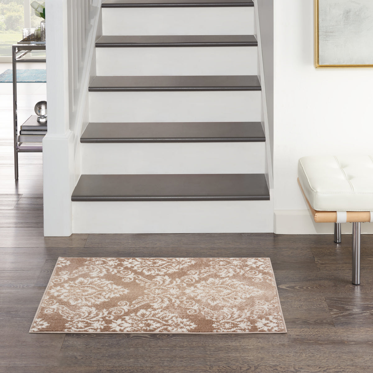 Elation ETN03 Ivory Mocha Rug - room scene