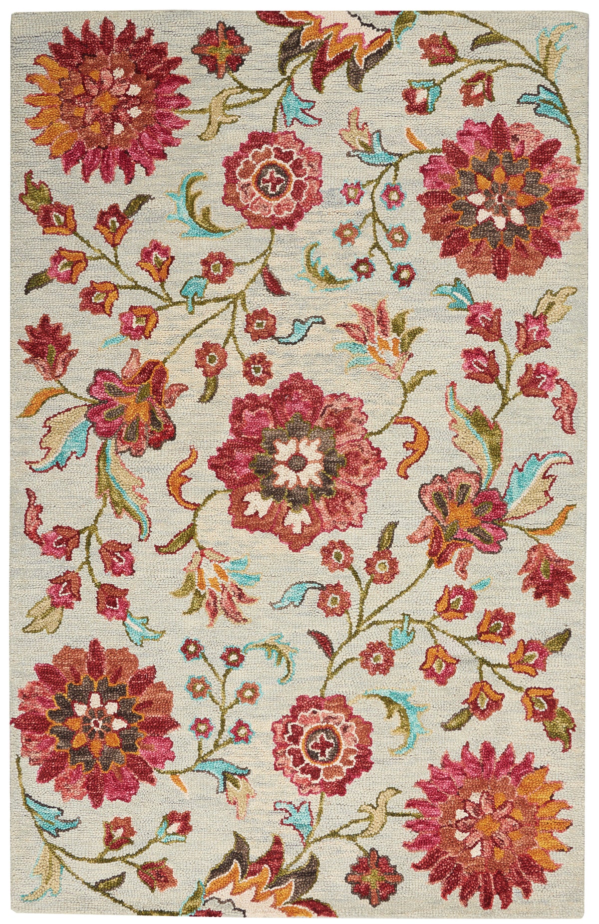Bahari BAH04 Grey Multicolor Rug - Rectangle