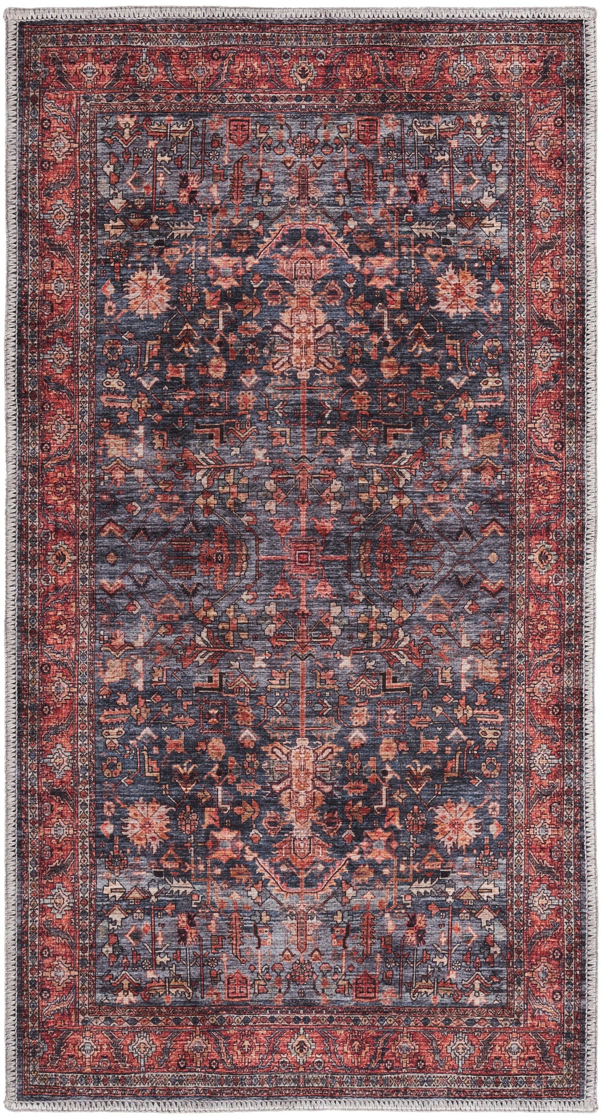 Grand Washables GRW02 Navy Brick Rug - Rectangle