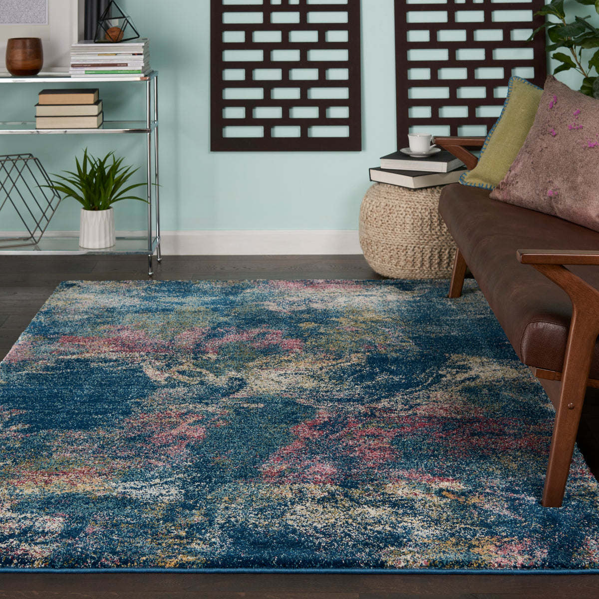 Fusion FSS17 Blue Multicolor Rug - room scene