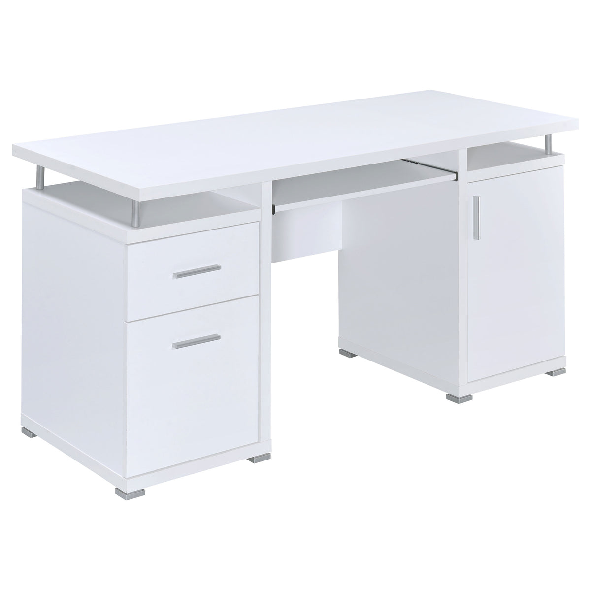 Tracy 55-inch 2-drawer Office Computer Desk - White
