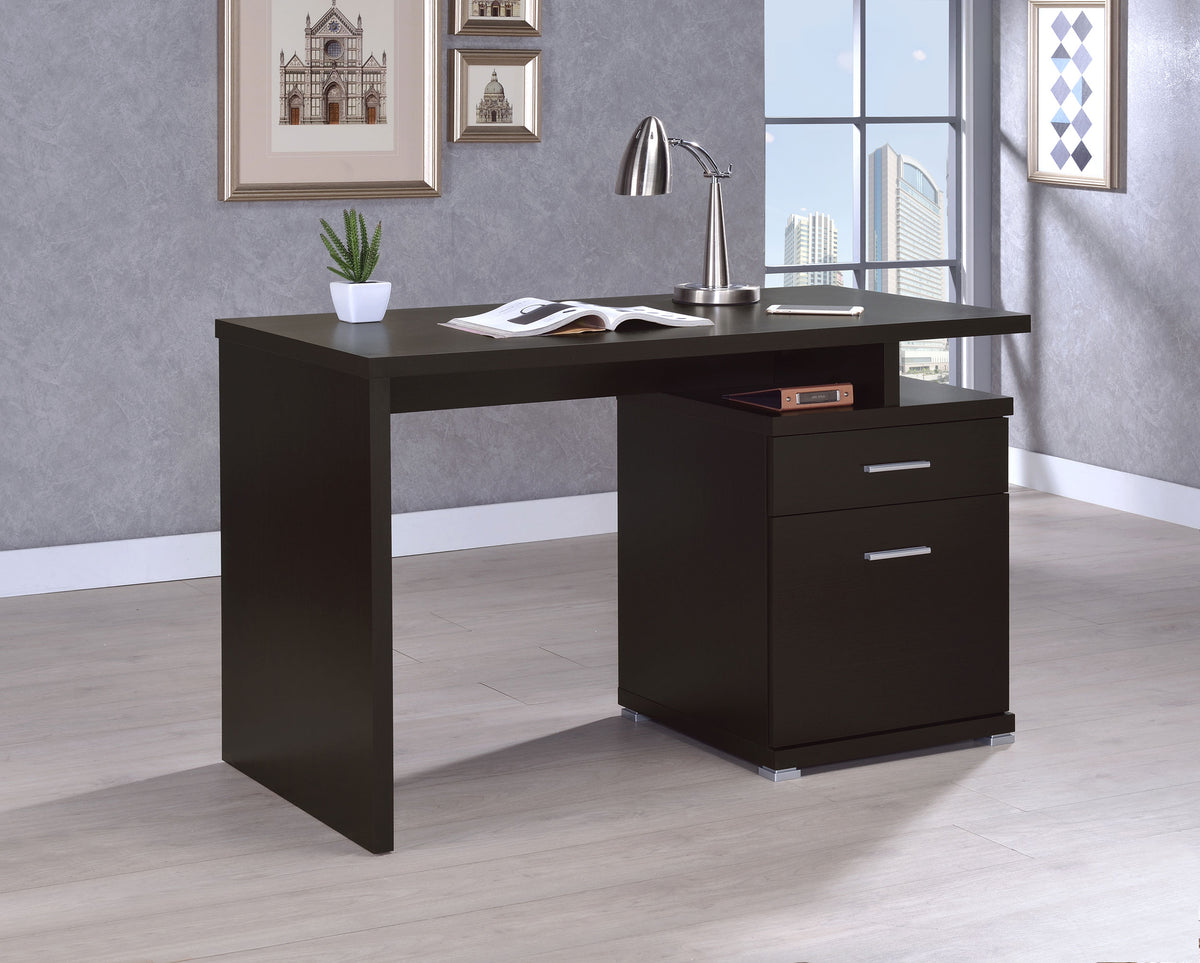 Irving 47-inch 2-drawer Office Computer Desk - Cappuccino