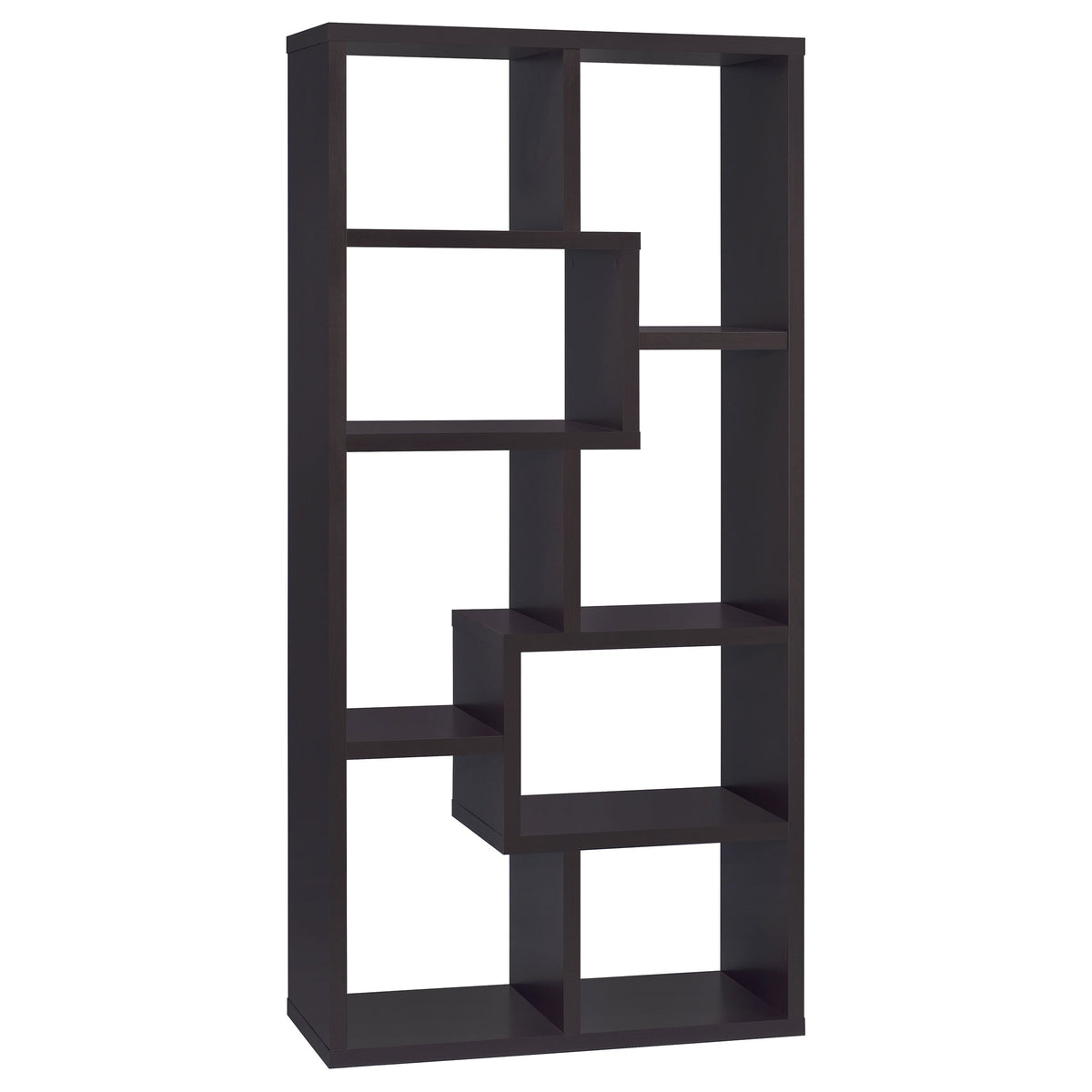 Theo 71-inch 6-shelf Bookshelf - Cappuccino