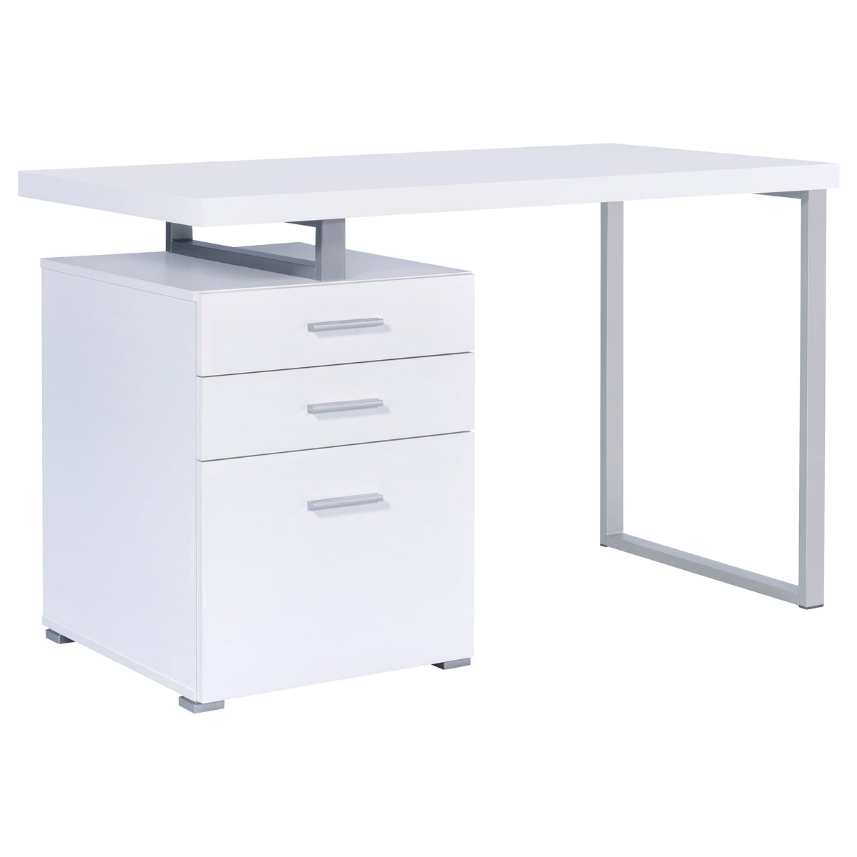 Brennan 47-inch 3-drawer Office Computer Desk - White