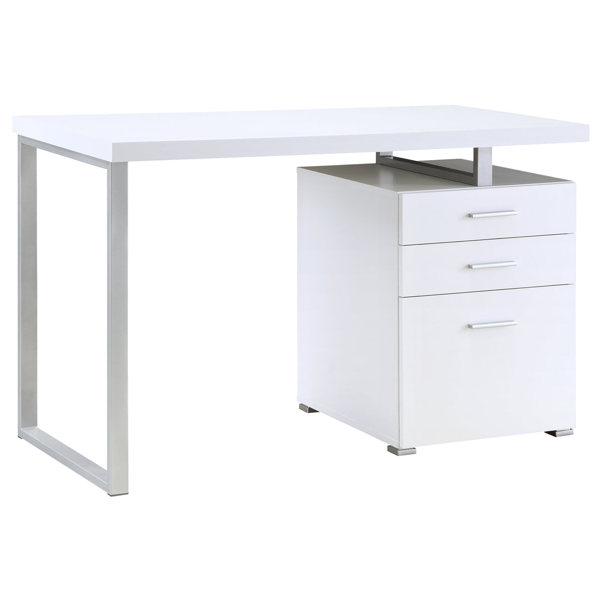 Brennan 47-inch 3-drawer Office Computer Desk - White