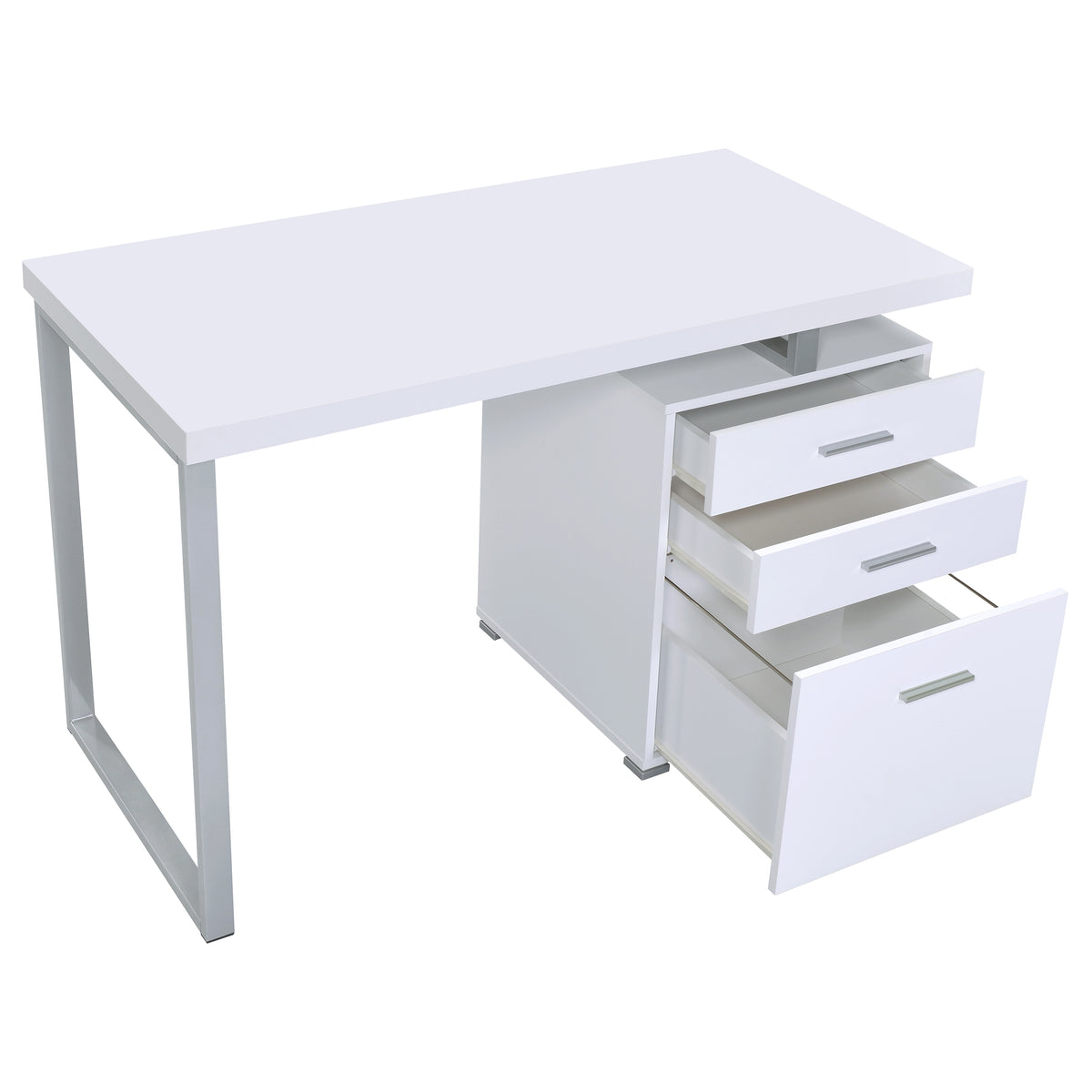 Brennan 47-inch 3-drawer Office Computer Desk - White