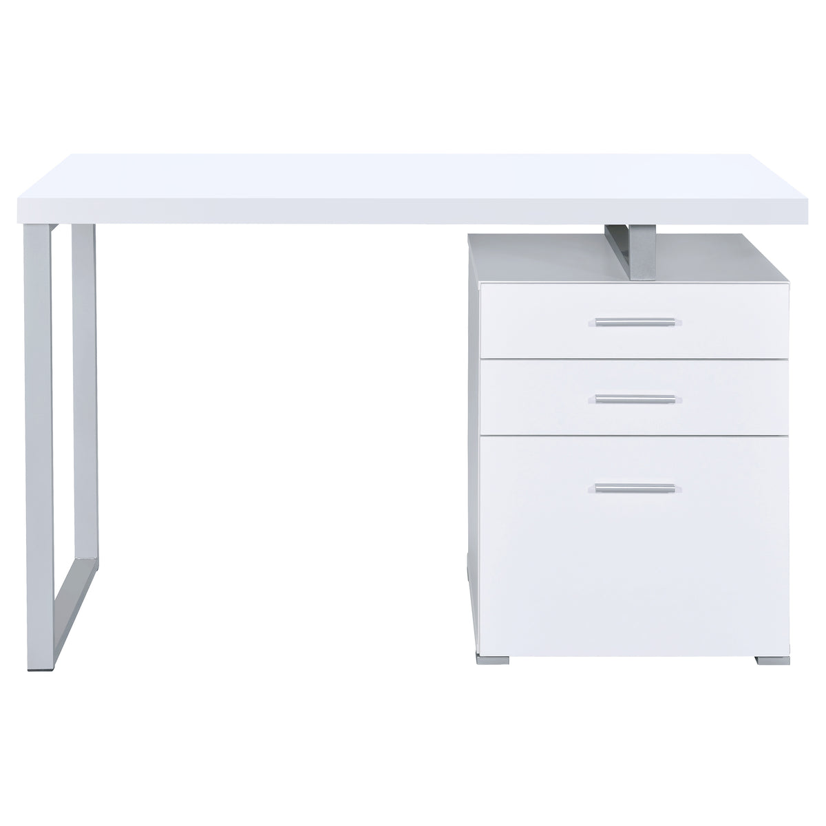 Brennan 47-inch 3-drawer Office Computer Desk - White