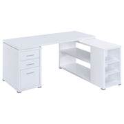 Yvette 60-inch 3-drawer L-Shape Computer Desk - White