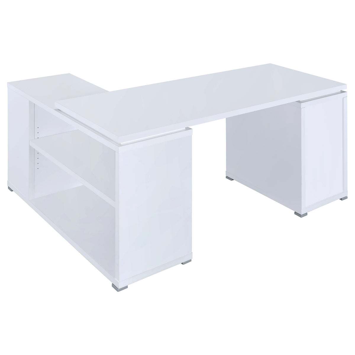 Yvette 60-inch 3-drawer L-Shape Computer Desk - White