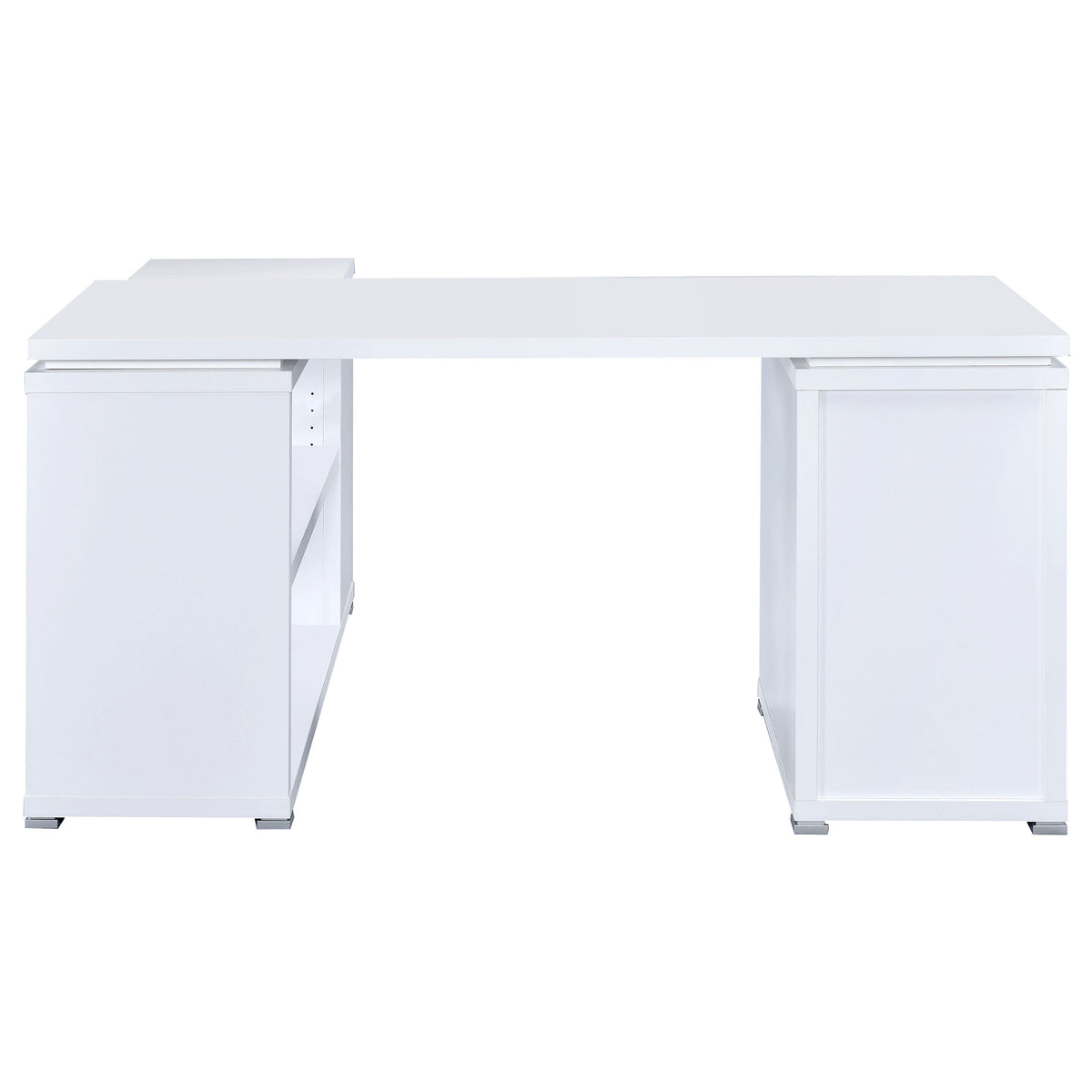 Yvette 60-inch 3-drawer L-Shape Computer Desk - White