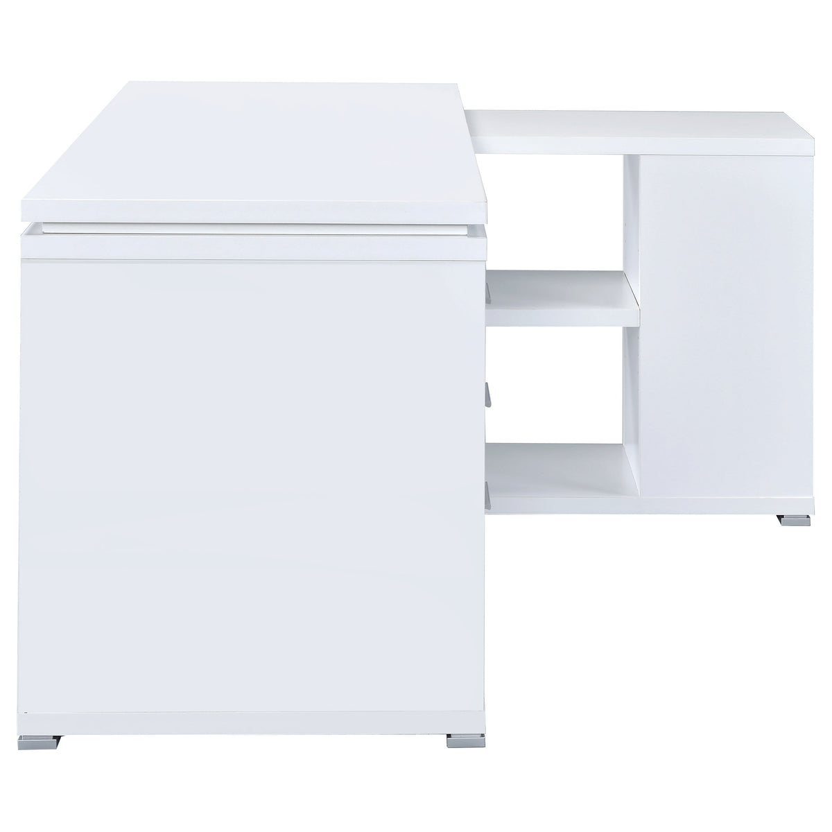Yvette 60-inch 3-drawer L-Shape Computer Desk - White