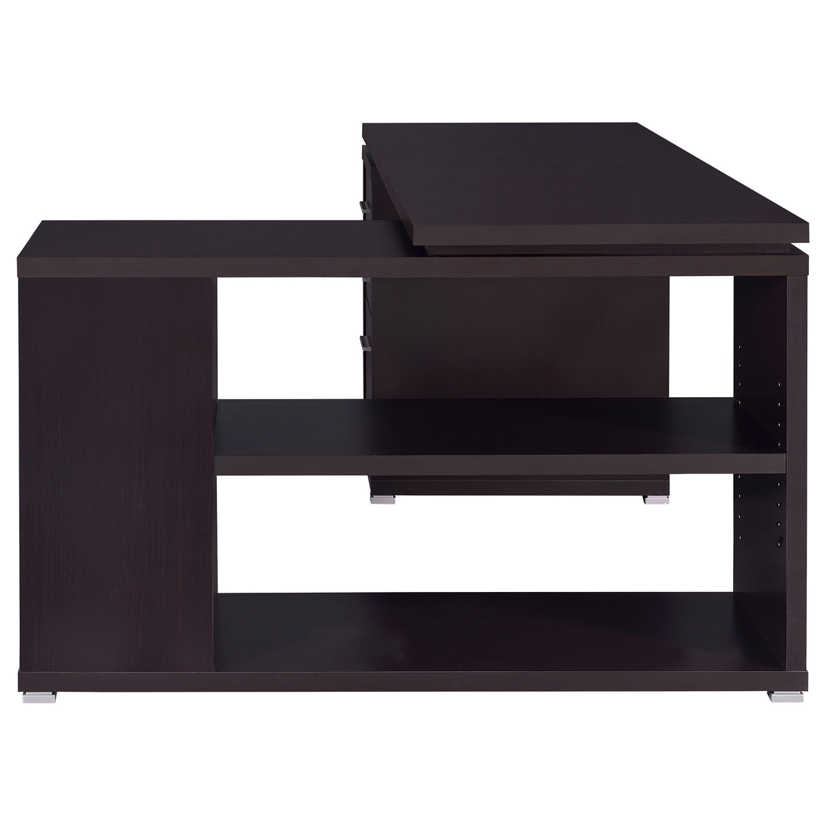Yvette 60-inch 3-drawer L-Shape Computer Desk - Cappuccino