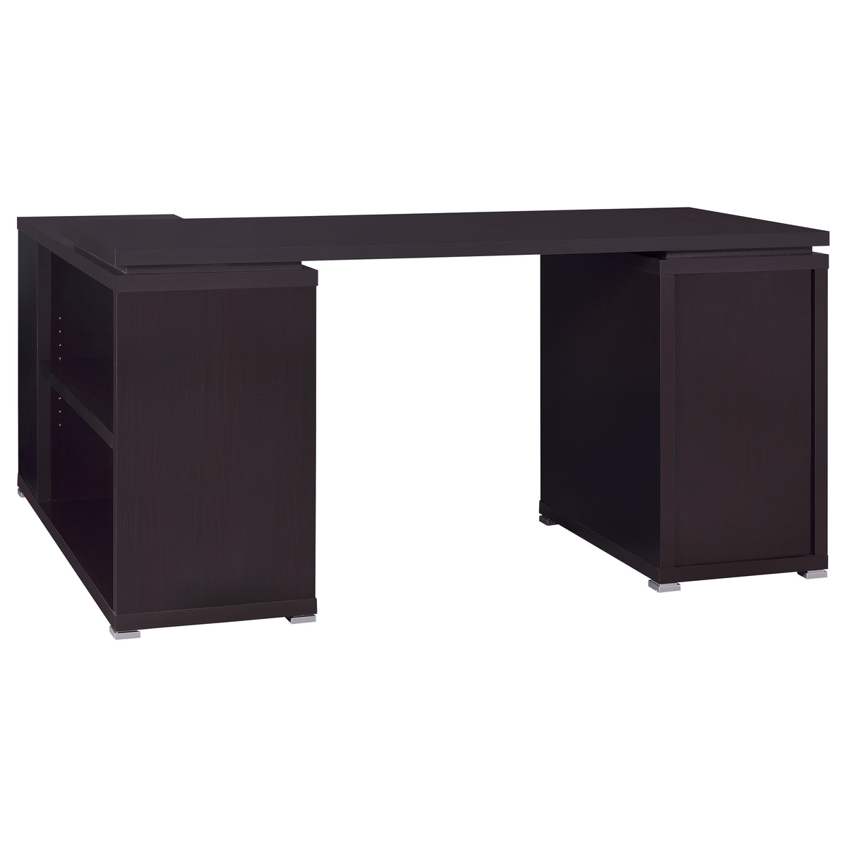 Yvette 60-inch 3-drawer L-Shape Computer Desk - Cappuccino