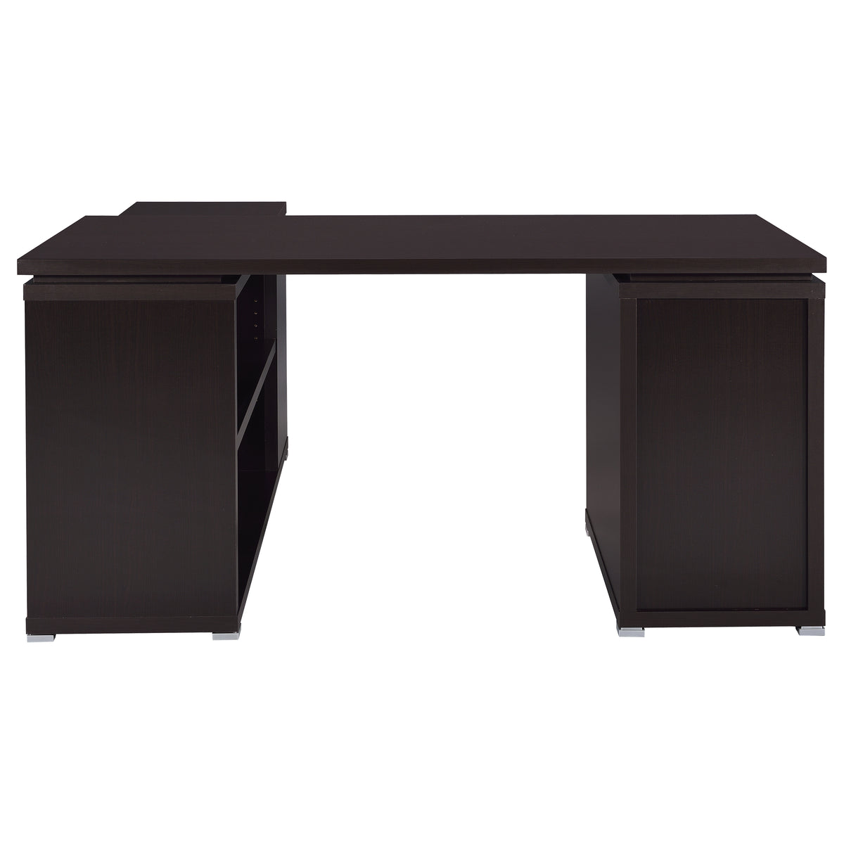 Yvette 60-inch 3-drawer L-Shape Computer Desk - Cappuccino