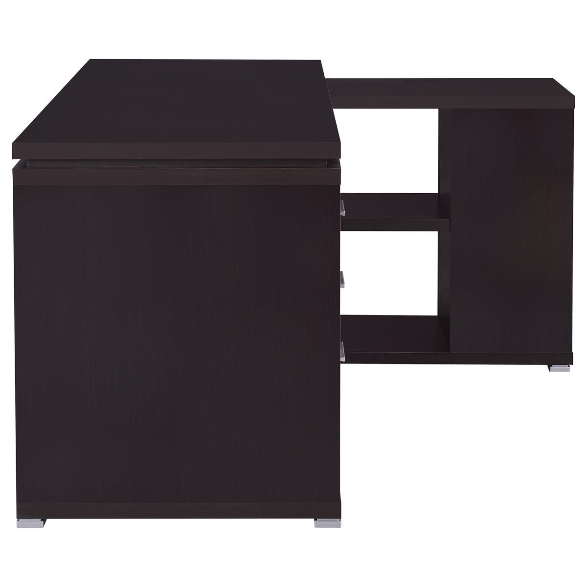 Yvette 60-inch 3-drawer L-Shape Computer Desk - Cappuccino