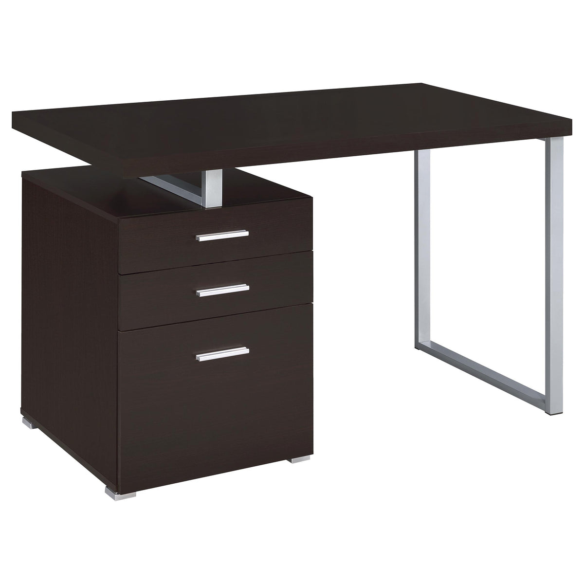 Brennan 47-inch 3-drawer Office Computer Desk - Cappuccino