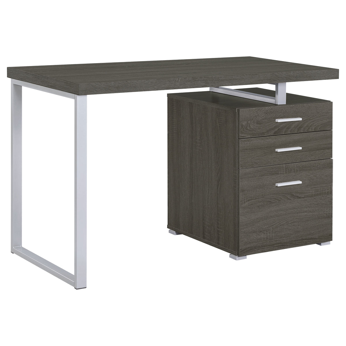 Brennan 47-inch 3-drawer Office Computer Desk - Weathered Grey