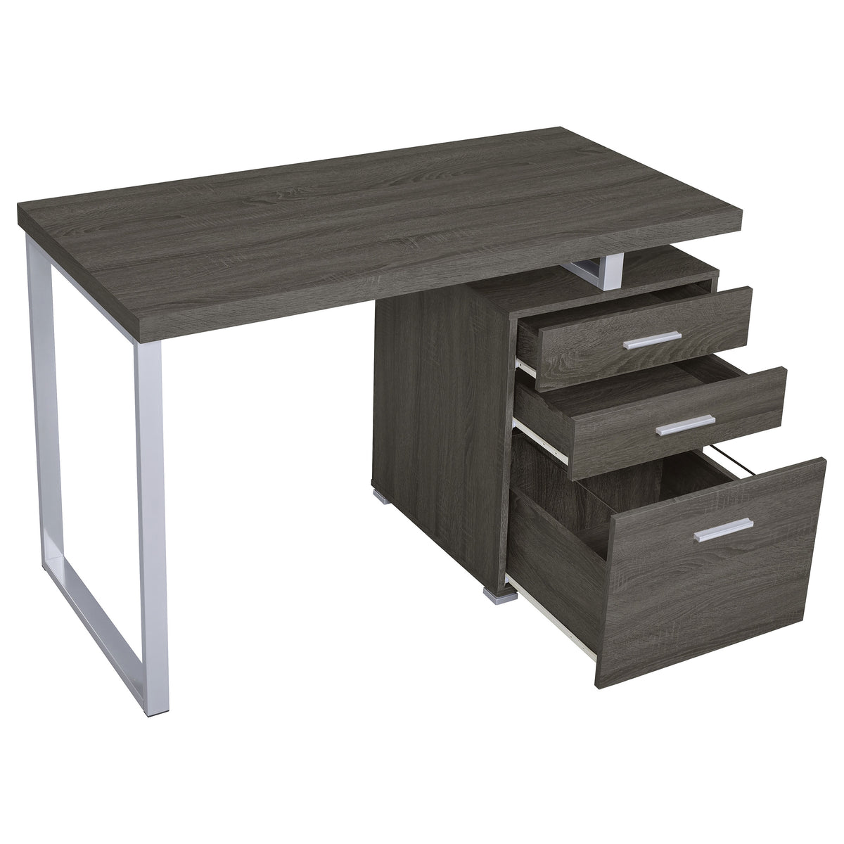 Brennan 47-inch 3-drawer Office Computer Desk - Weathered Grey