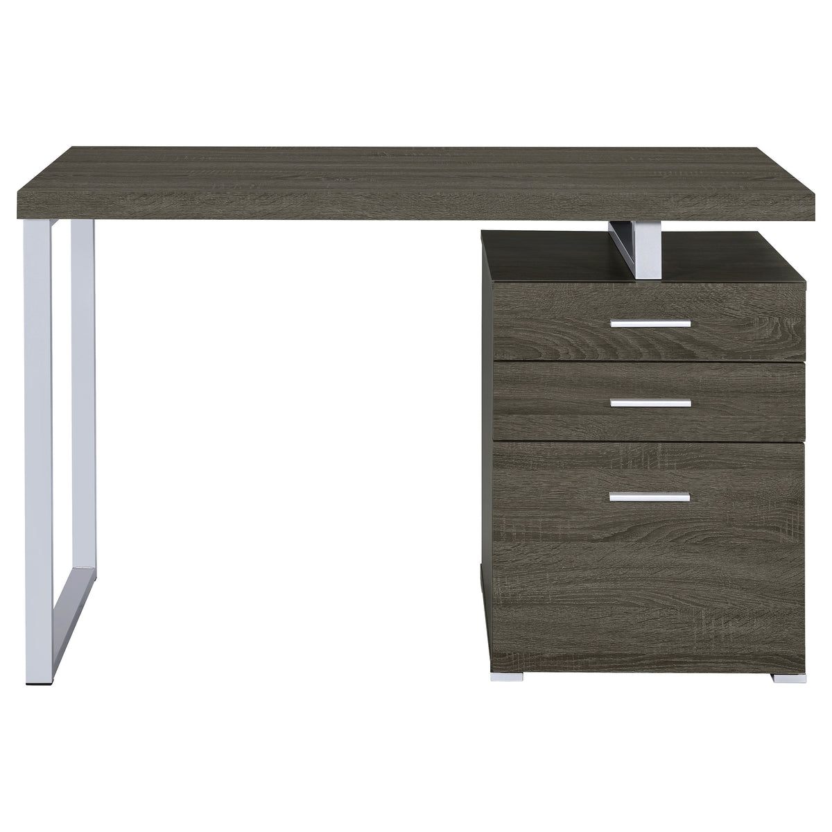 Brennan 47-inch 3-drawer Office Computer Desk - Weathered Grey