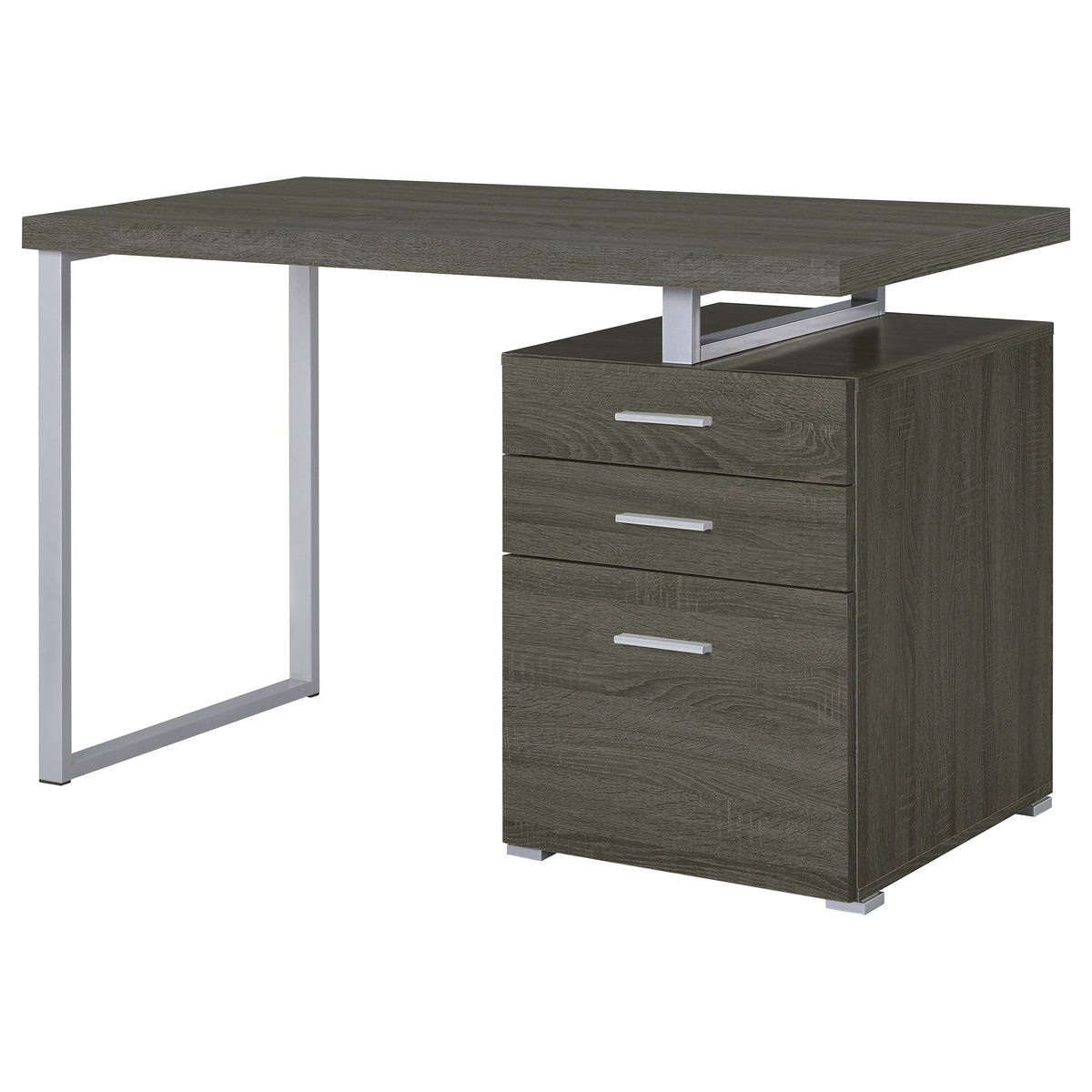 Brennan 47-inch 3-drawer Office Computer Desk - Weathered Grey
