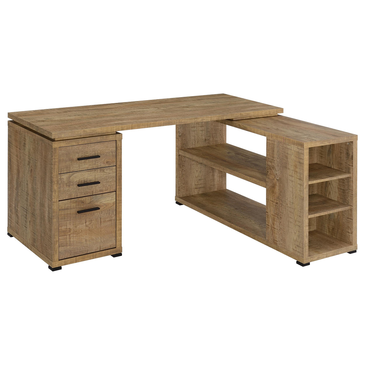 Yvette 60-inch 3-drawer L-Shape Computer Desk - Mango