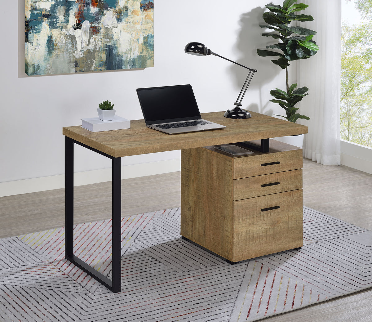 Brennan 47-inch 3-drawer Office Computer Desk - Mango