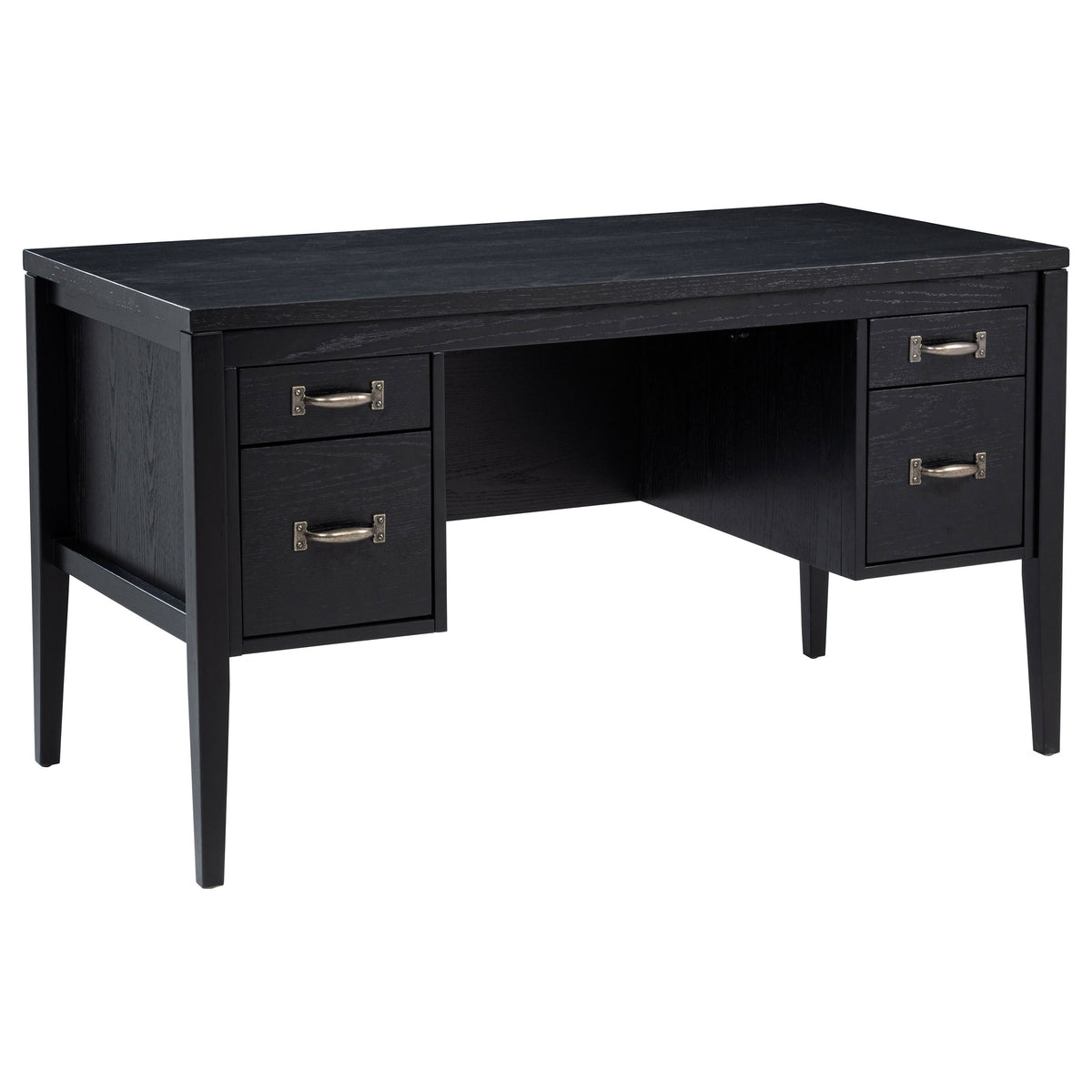 Graham 4-Drawer Lift-Top Computer Desk - Black