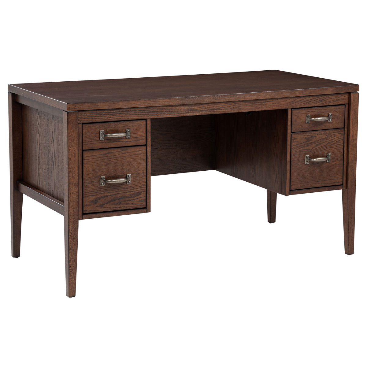Graham 4-Drawer Lift-Top Computer Desk - Walnut Brown