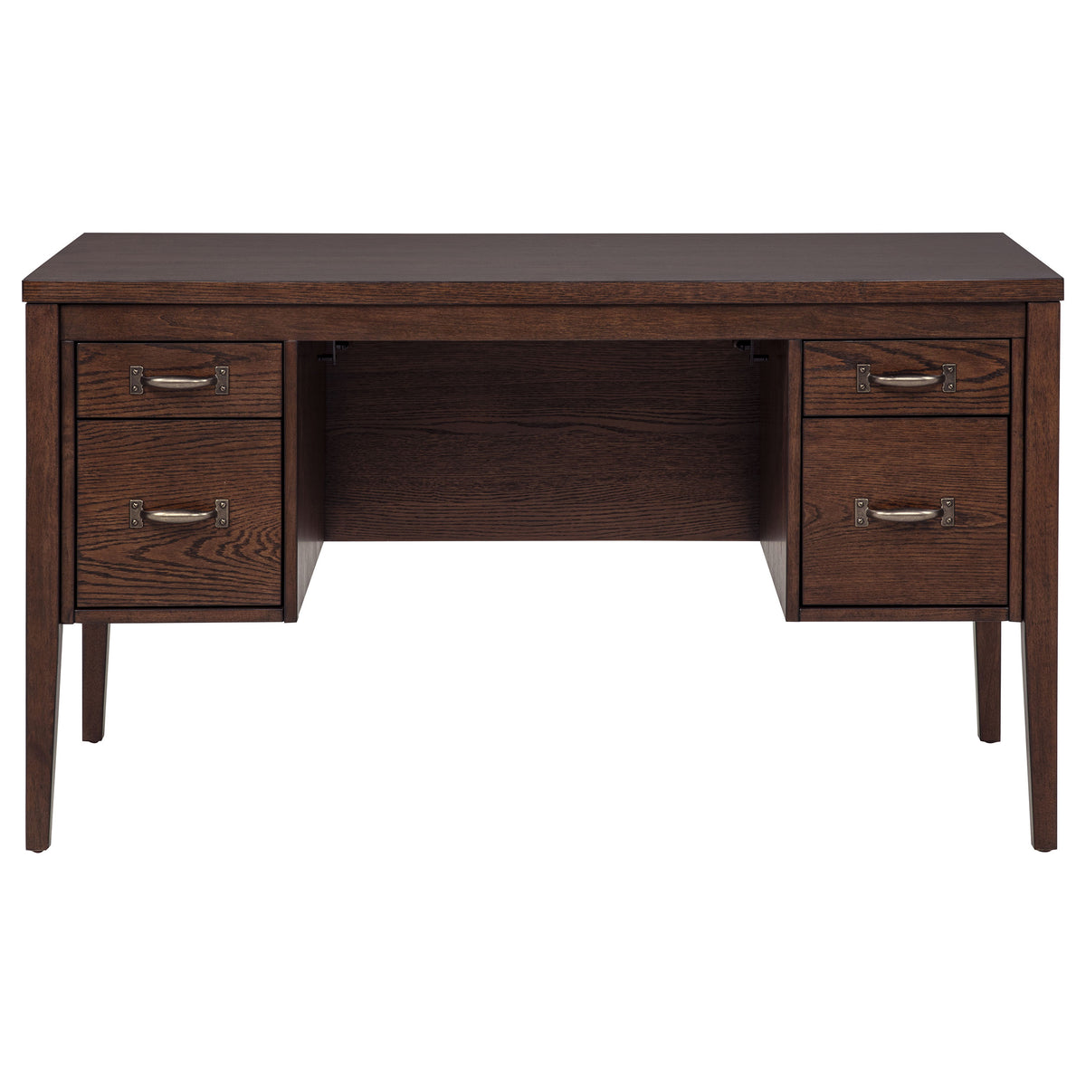 Graham 4-Drawer Lift-Top Computer Desk - Walnut Brown