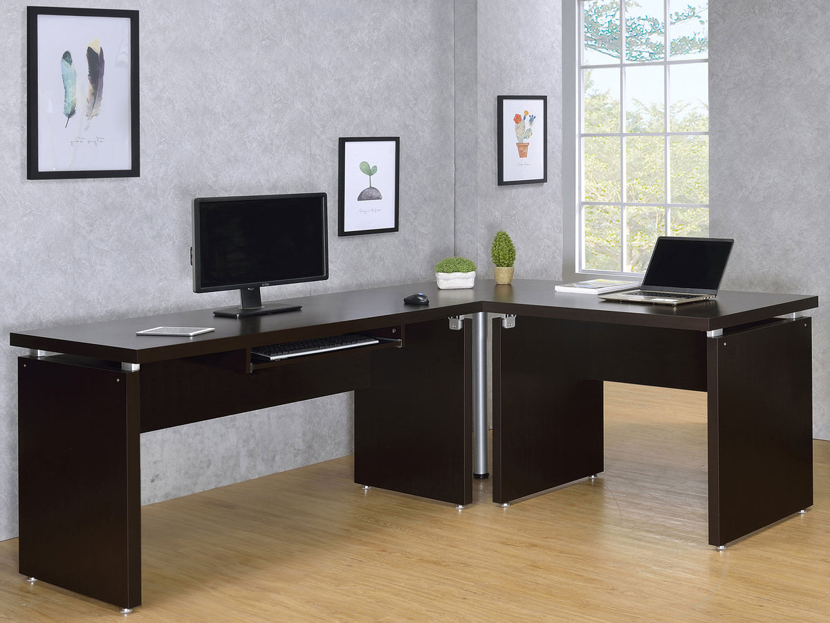 Skylar Computer Desk Cappuccino - 55-inch with Keyboard Drawer
