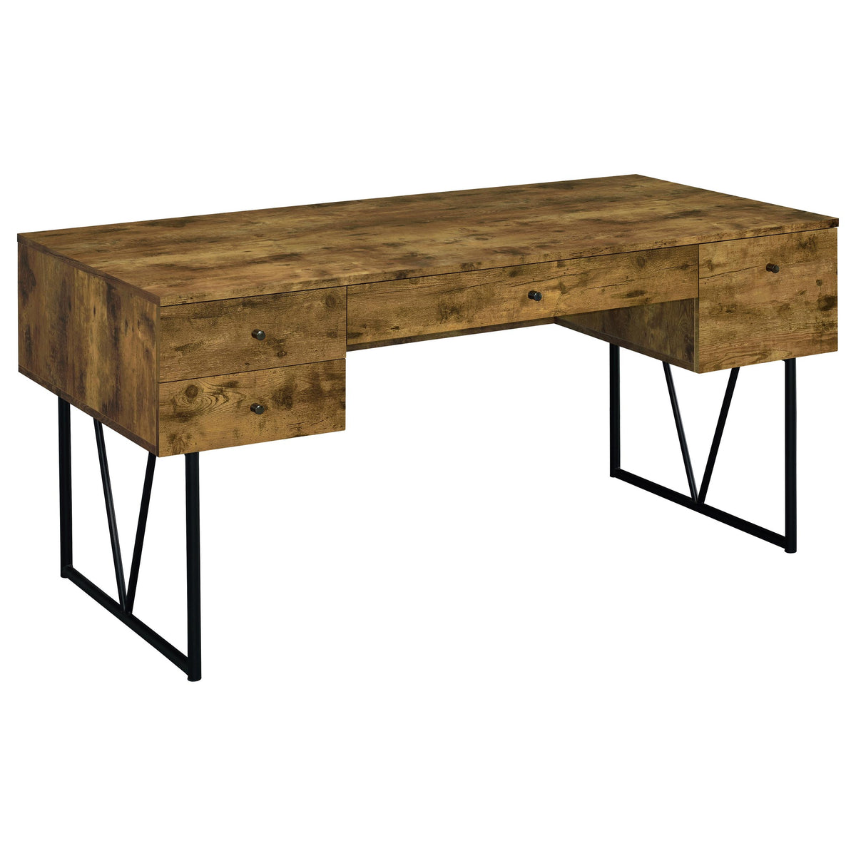 Analiese 63-inch 4-drawer Writing Desk - Rustic Nutmeg