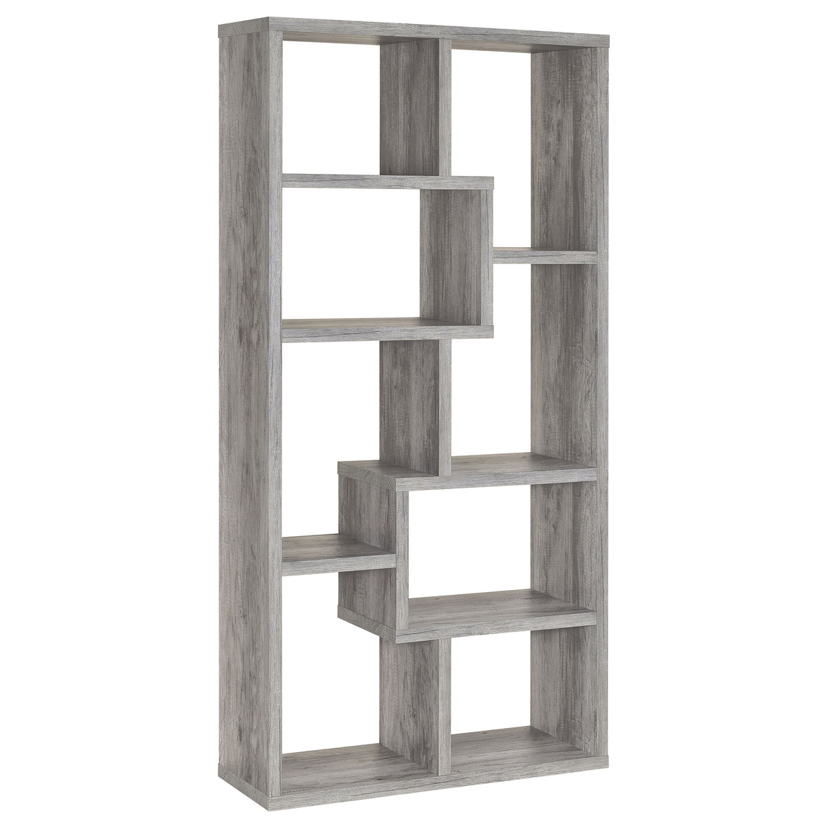 Theo 71-inch 6-shelf Bookshelf - Grey Driftwood