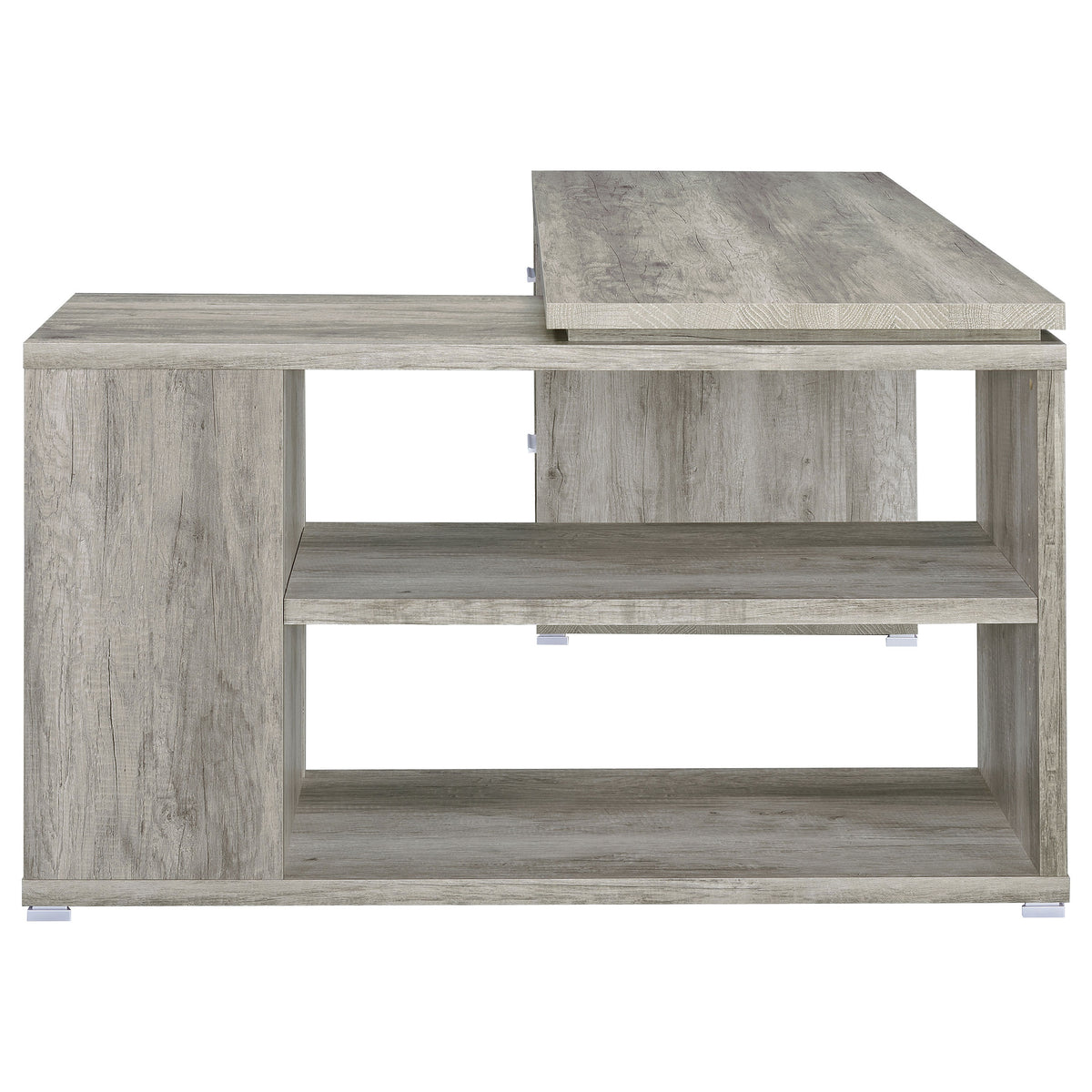 Yvette 60-inch 3-drawer L-Shape Computer Desk - Grey Driftwood